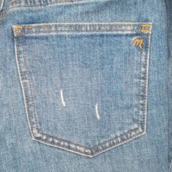 Perfect Vintage Crop Jeans Sz 25 Madewell Blue Stretch Denim High Rise Blue - Picture 9 of 9